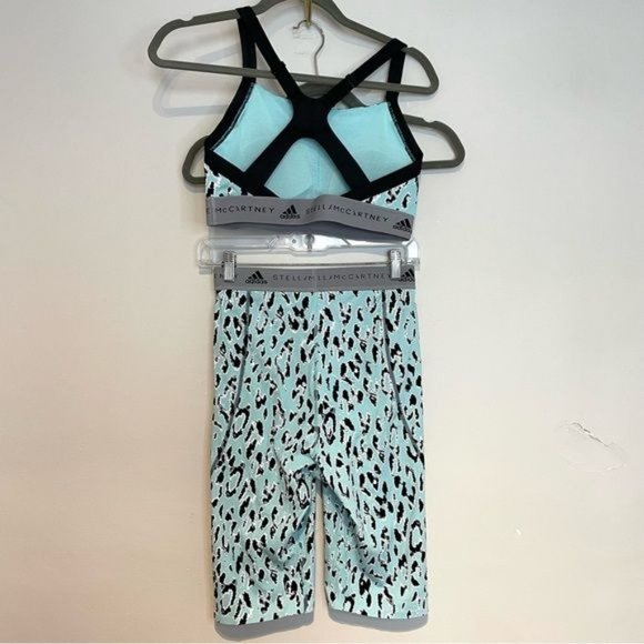 ADIDAS STELLA MCCARTNEY TRUEPURPOSE TRAINING CHEETAH LEOPARD CYCLING TIGHTS BRA - Picture 3 of 11